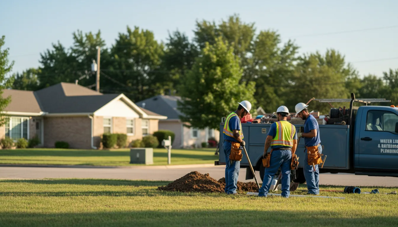 Residential water line and bathroom plumbing service in Roachdale, IN